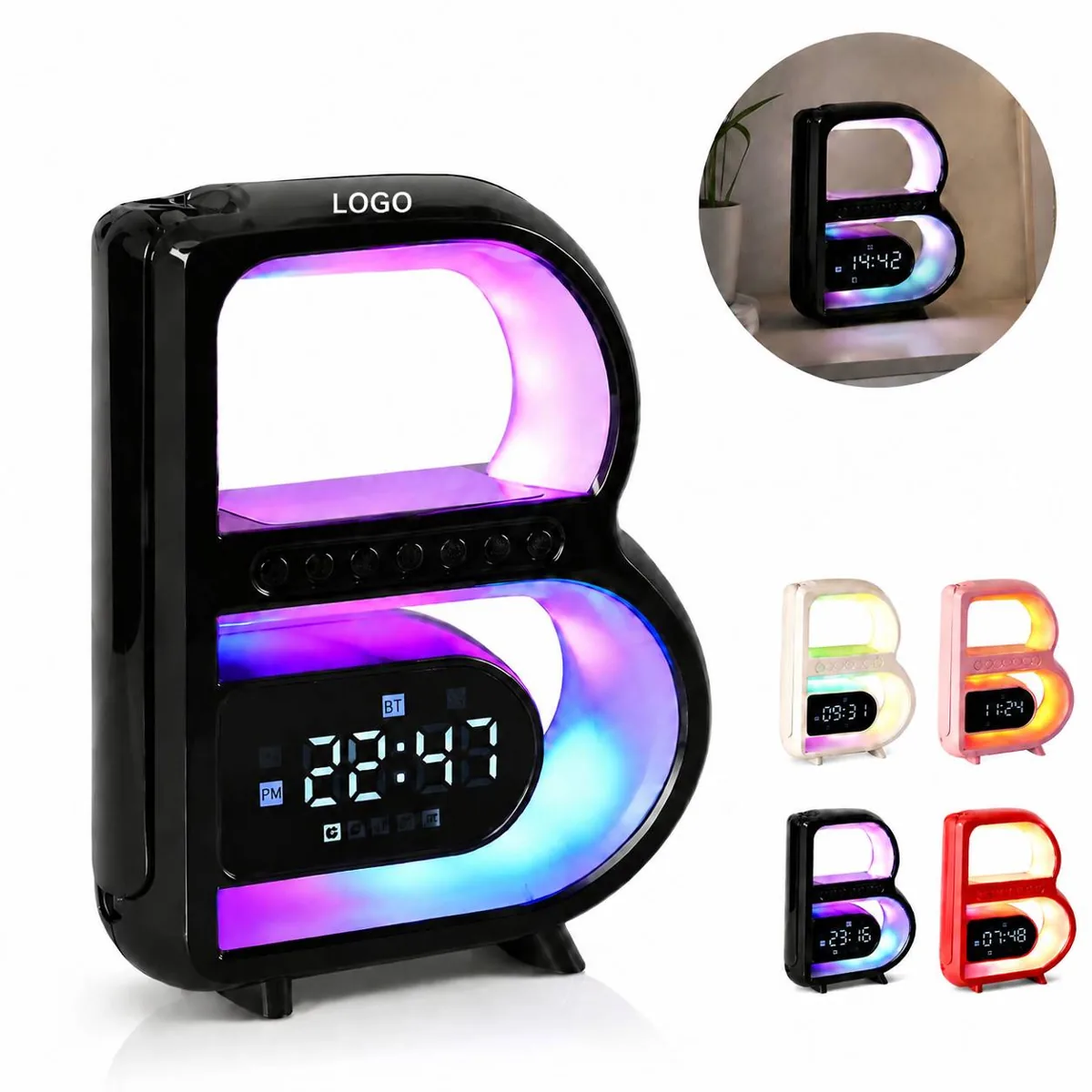 Smart Desk Lamp with Wireless Speaker, Wireless Charger