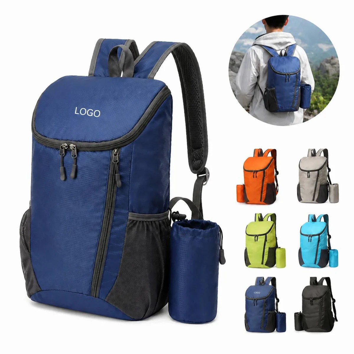 Packable Travel Daypack with Self-Storage Pocket