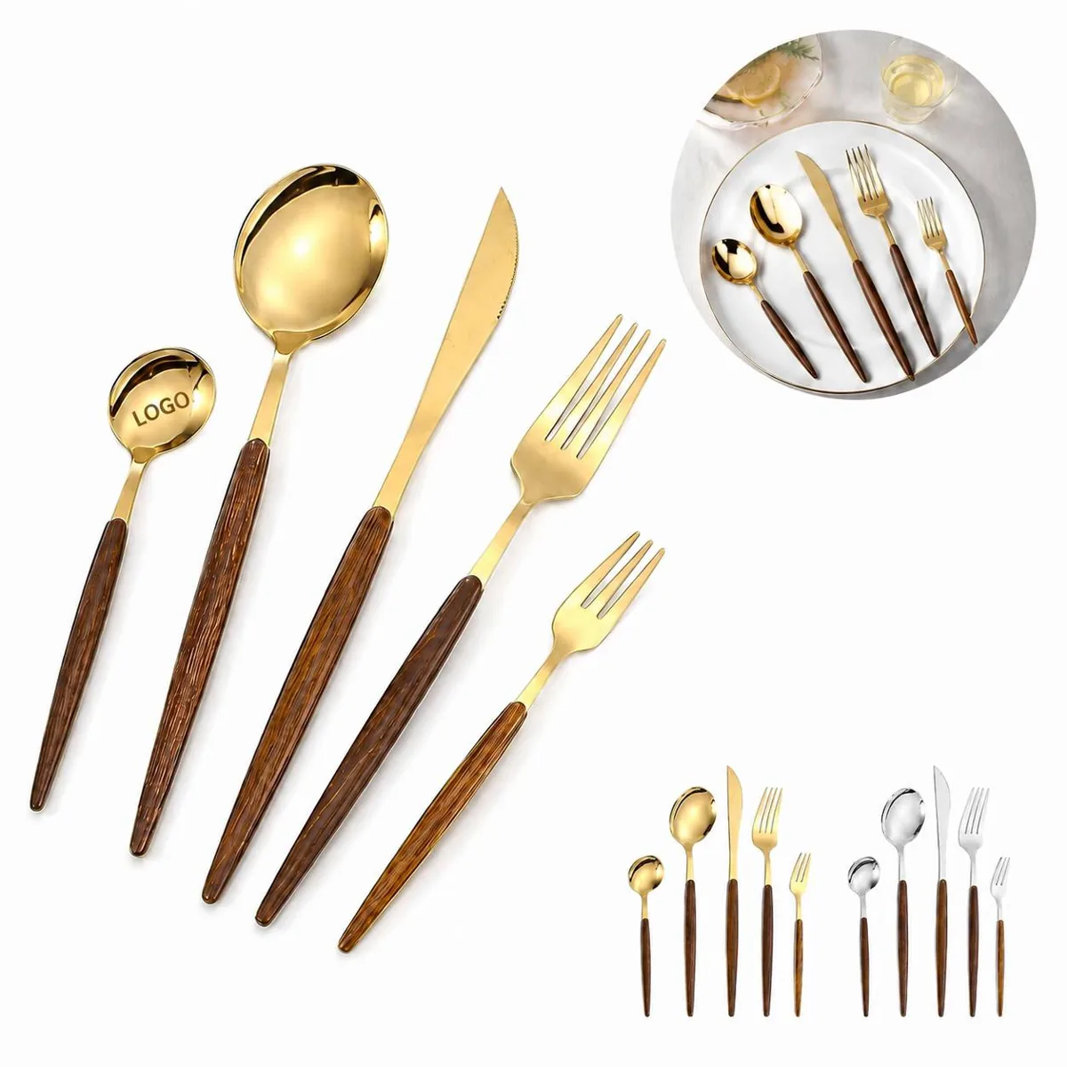 Stainless Steel 5-Piece Portable Travel Cutlery Set