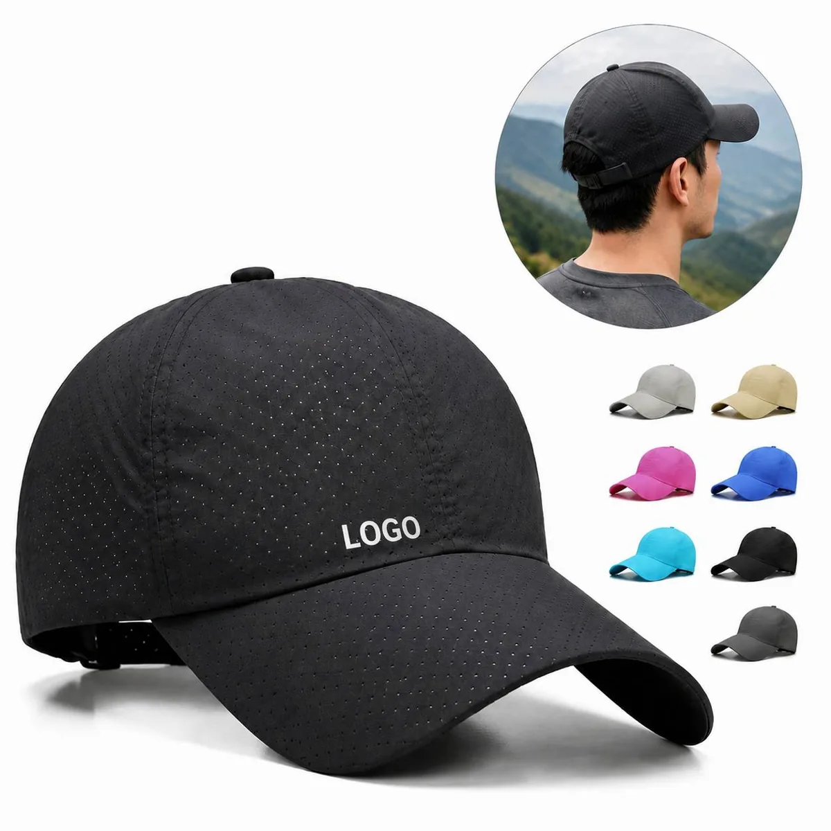 Ventilated Mesh Baseball Cap Lightweight Quick-Dry Summer