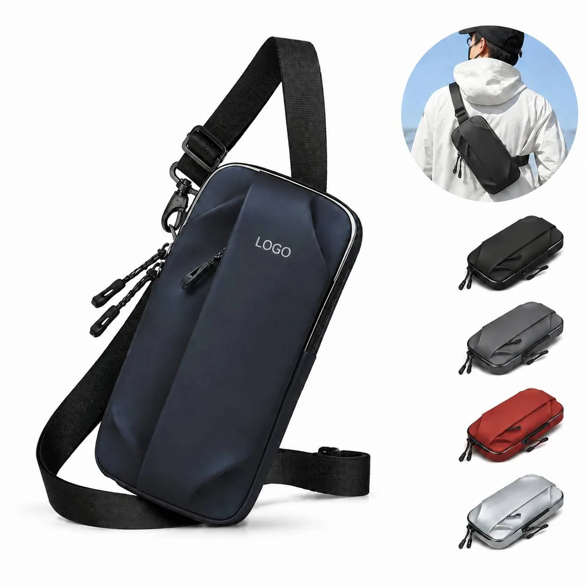 Waterproof PU Workout Phone Armband with Adjustable Strap