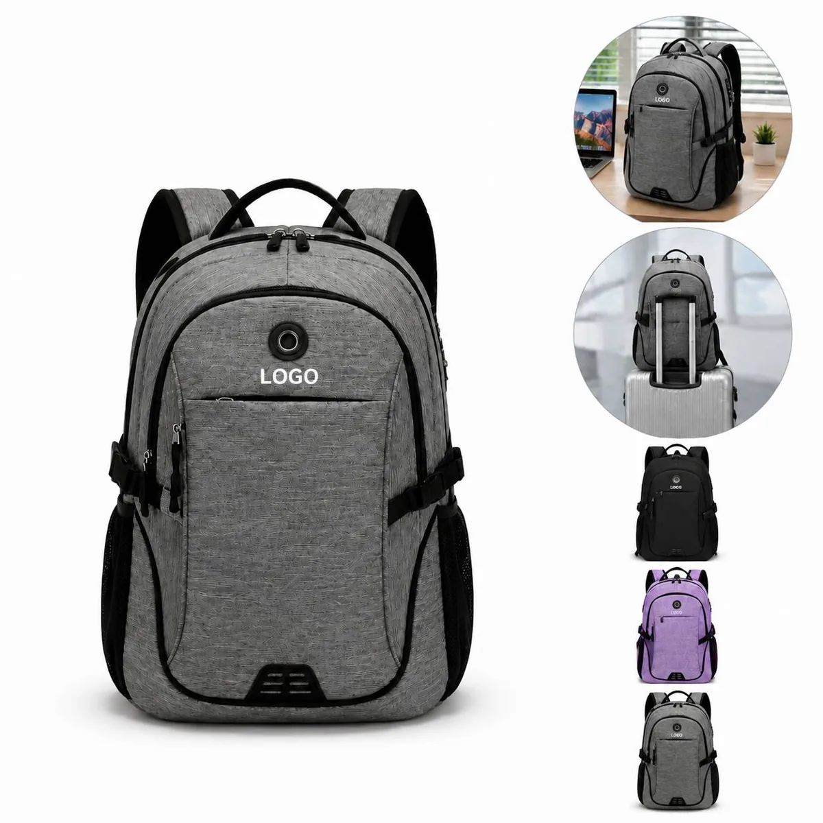 USB Port Travel Laptop Backpack for Business and Outdoor