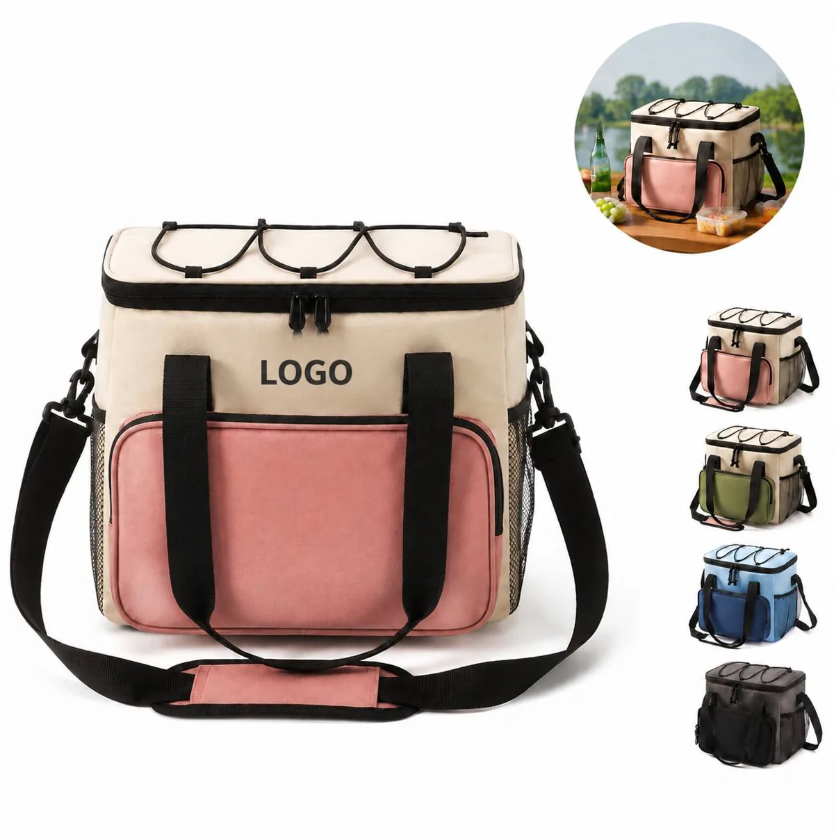 Thermal Lunch Carrier Bag, Insulated Cooler Tote for Adults