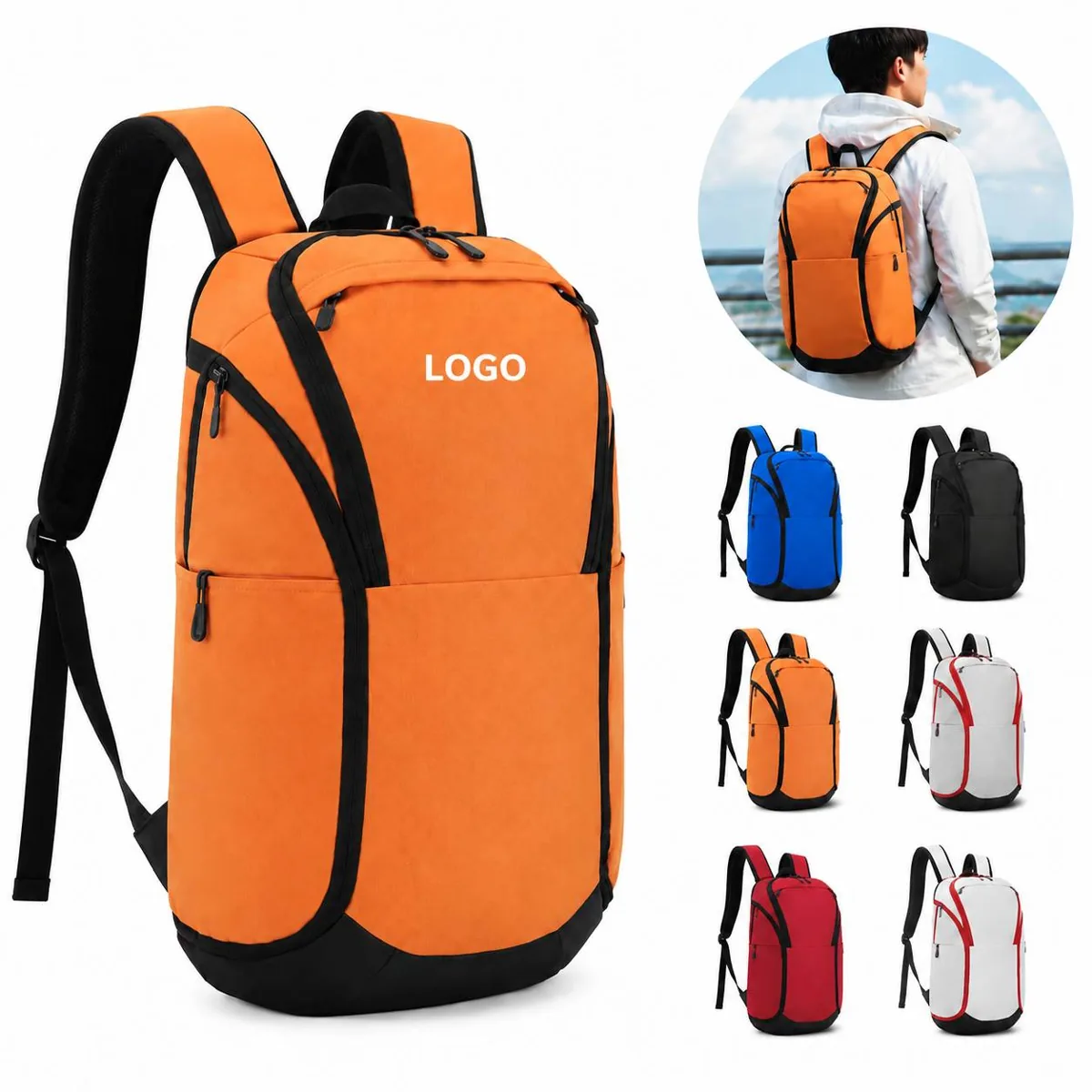 Water Resistant Sports Backpack with Wet Dry Compartment
