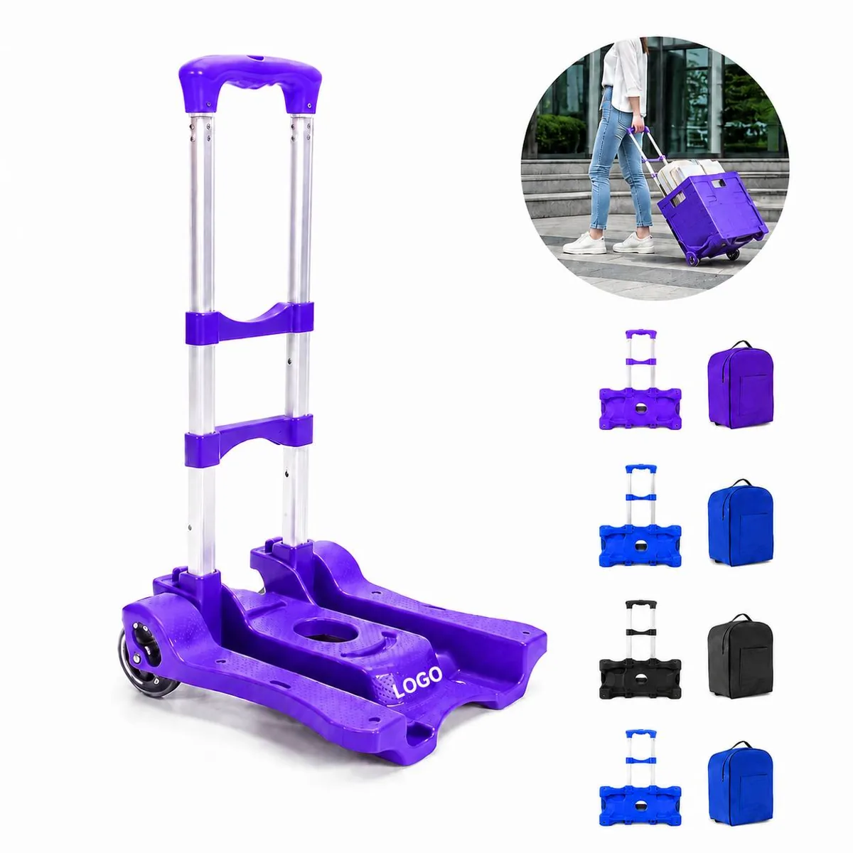 Collapsible Travel Wagon with Telescopic Handle for Camping