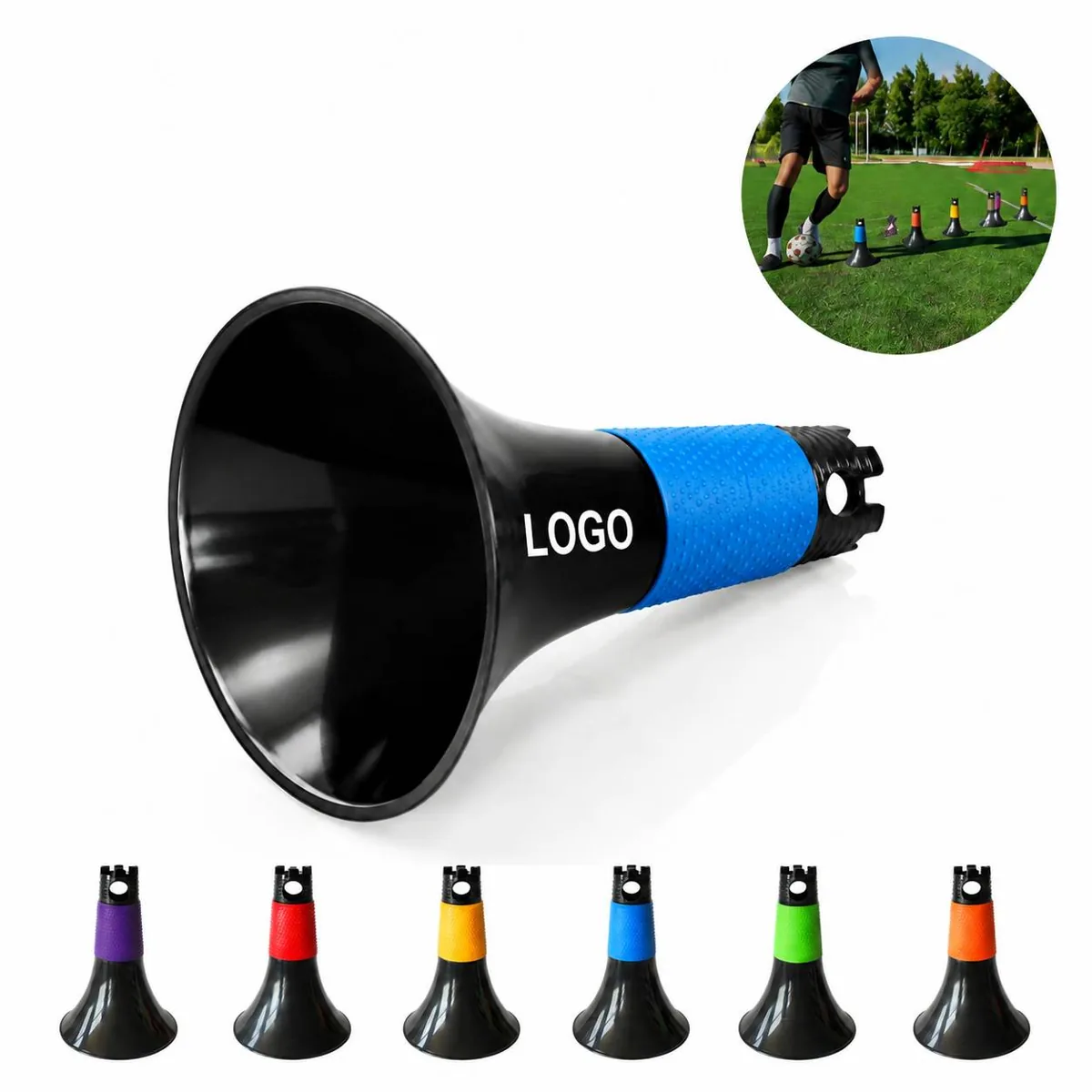 Durable Multi-Use Training Cones with Flagpole Slot
