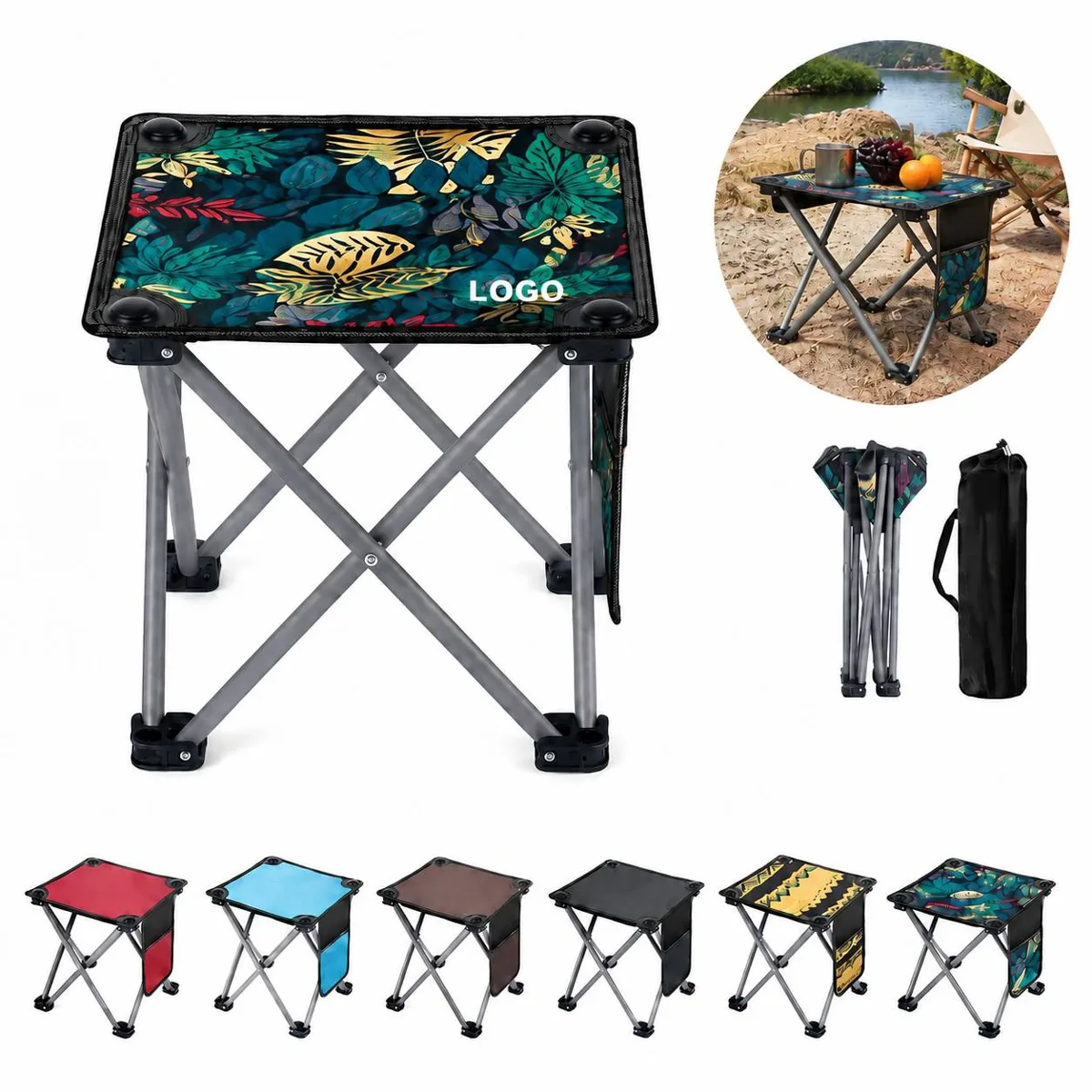 Heavy Duty Folding Camping Chair with Oxford Carry Bag Set