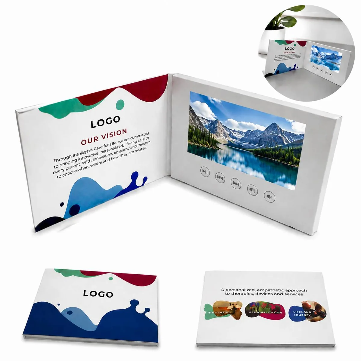 Custom Digital Video Greeting Card with Built-in Screen