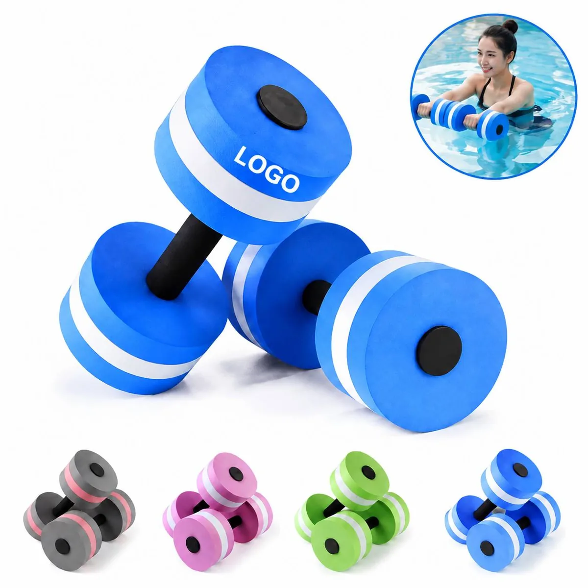 High Density EVA Foam Pool Dumbbells for Water Aerobics