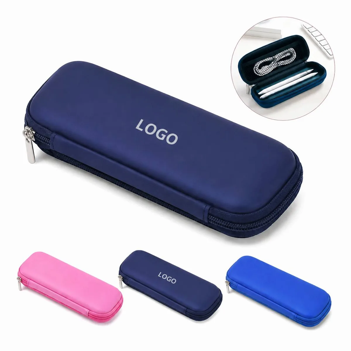 Waterproof EVA Pencil Pouch with Mesh Compartments