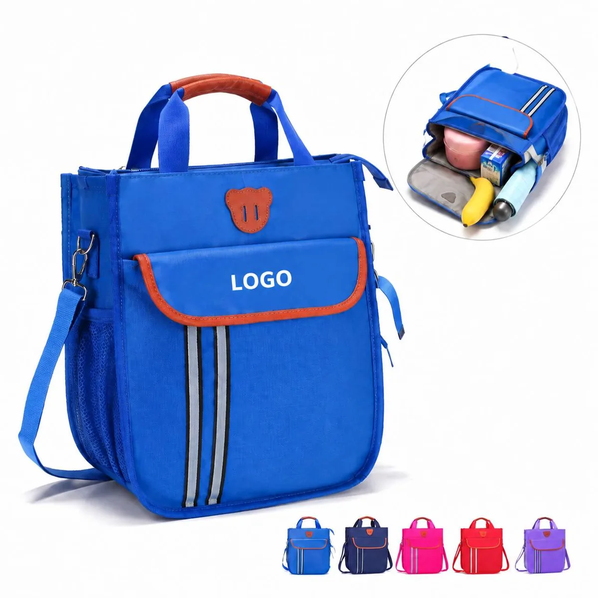 Water Repellent Nylon Tote Bag with Adjustable Crossbody