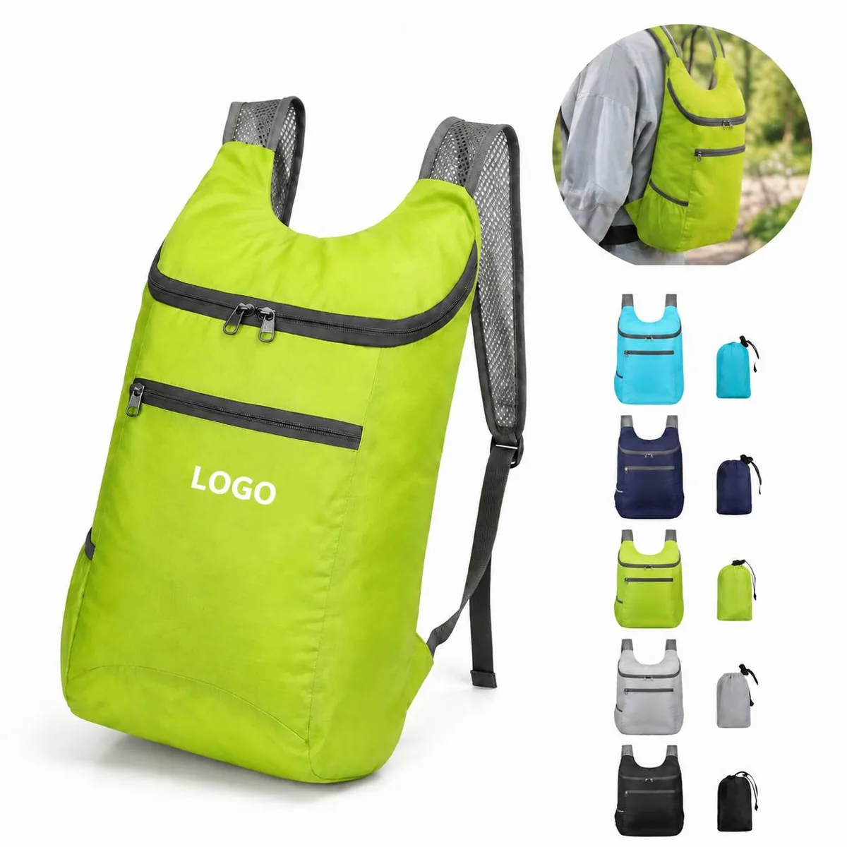 Waterproof Foldable Daypack with Pockets for Outdoor Use