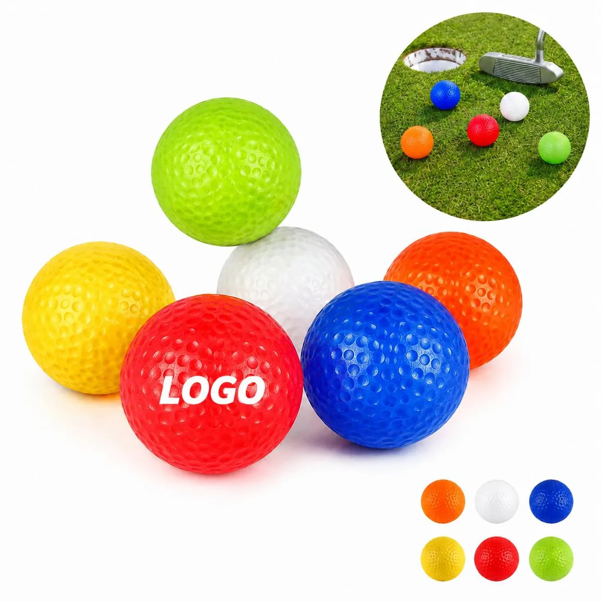 Colorful Foam Golf Practice Balls, Lightweight High