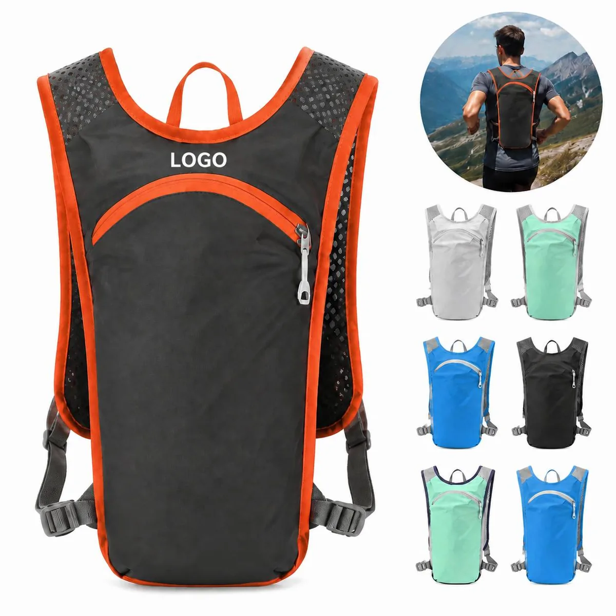 Lightweight Mesh Trail Running Vest Pack with Adjustable Fit