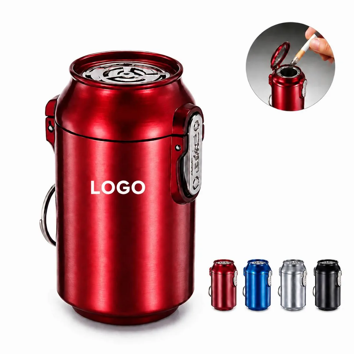 Alloy Pocket Ashtray with Secure Lid