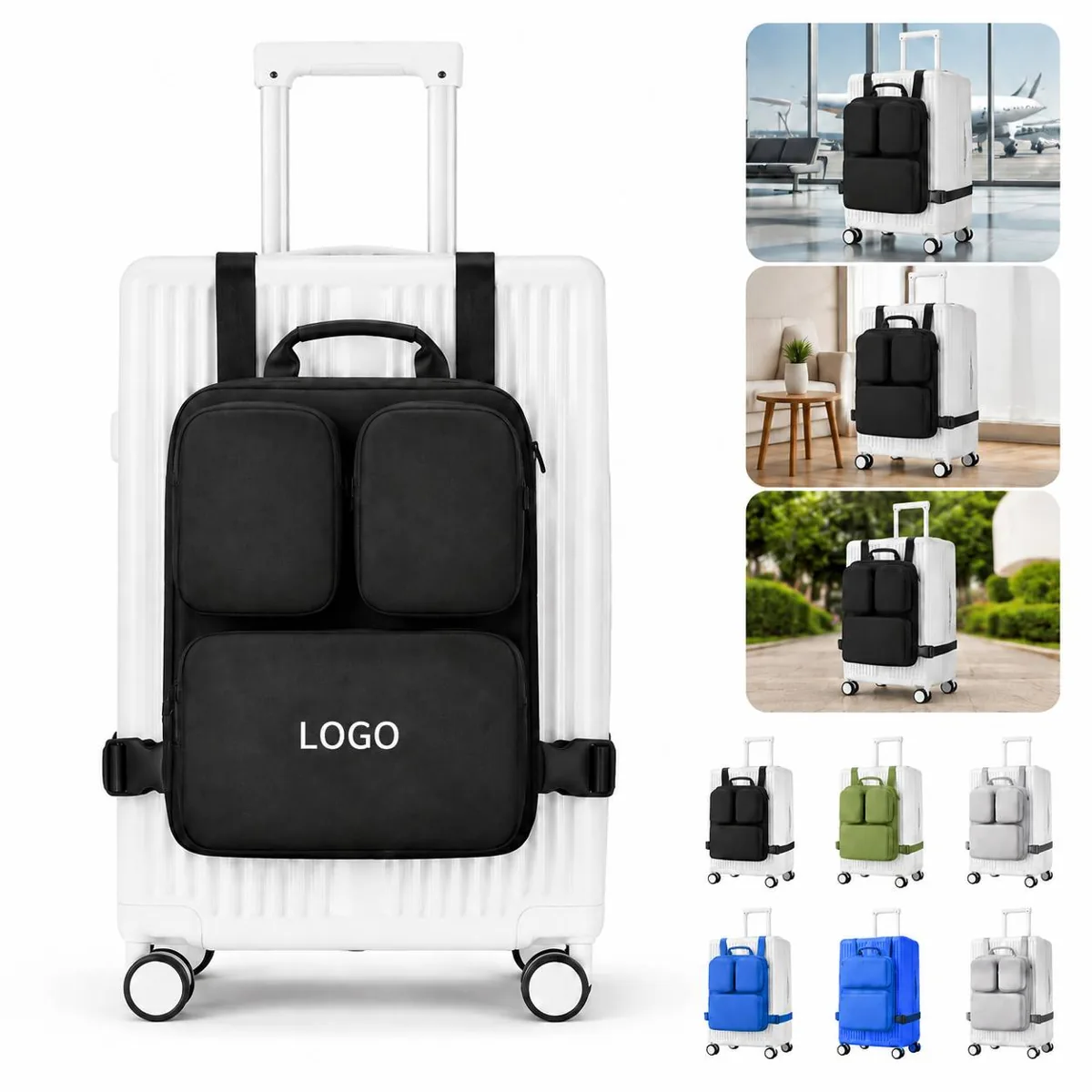 Adjustable Strap Oxford Luggage Organizer Pouch for Travel