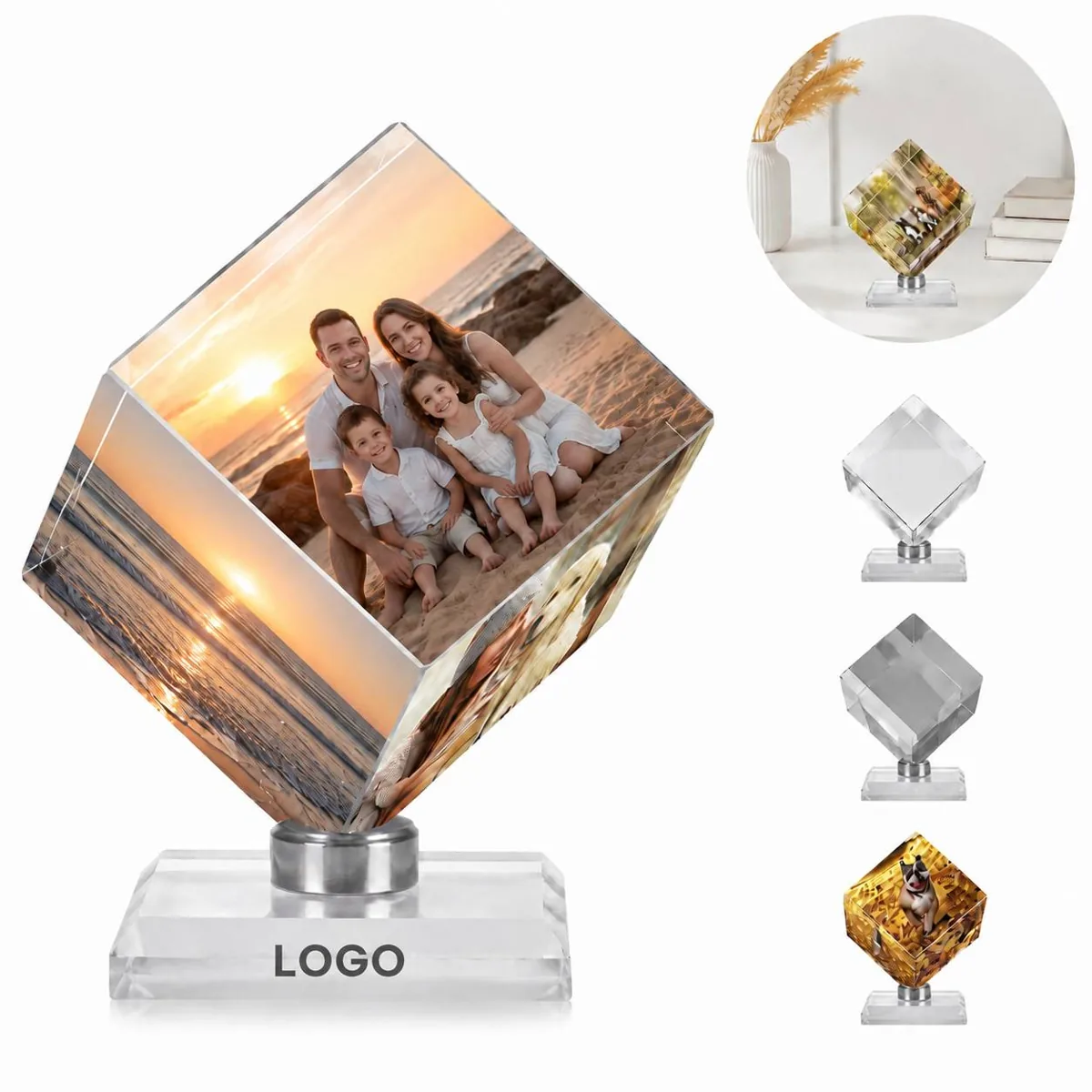 Personalized 3D Laser Etched Crystal Photo Block Keepsake