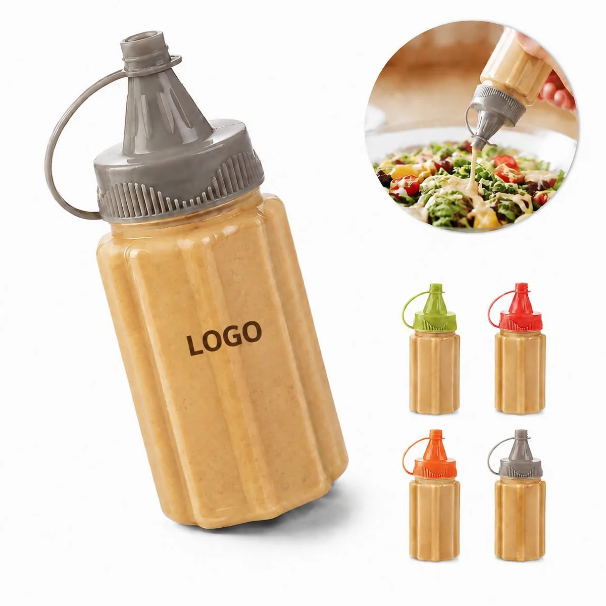 Leakproof Bento Sauce Squeeze Bottle for Travel, Food Grade