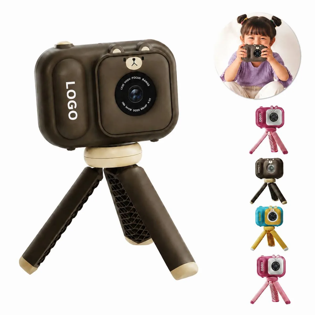 Kids Selfie Camera 1080P Video with 32GB SD Card IPS HD