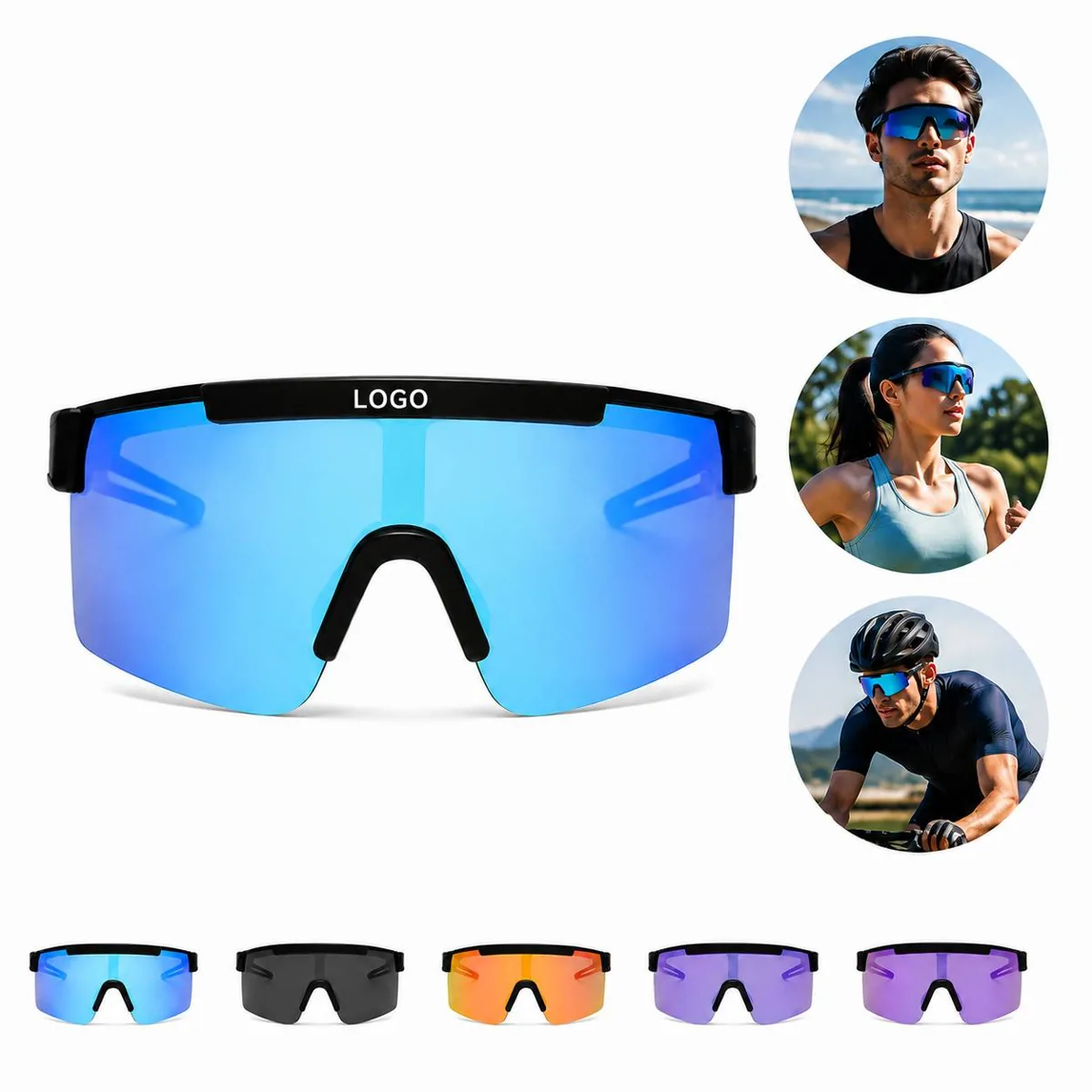 Ventilated UV400 Sport Sunglasses with Anti-Fog Leg Vents