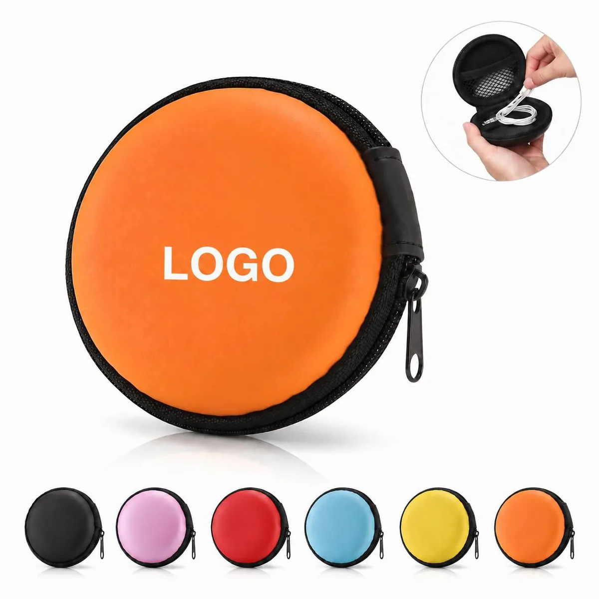 Portable Hard EVA Earphone Organizer Case, Shockproof