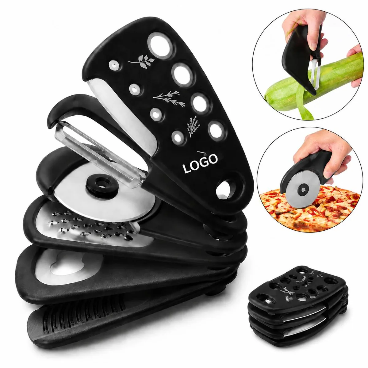 6 Piece Kitchen Gadget Set with Storage Case