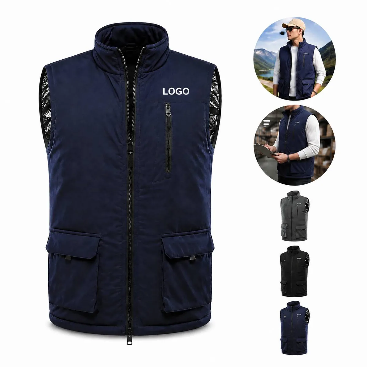 Rechargeable Heated Vest Dual Zone 3 Heat Levels