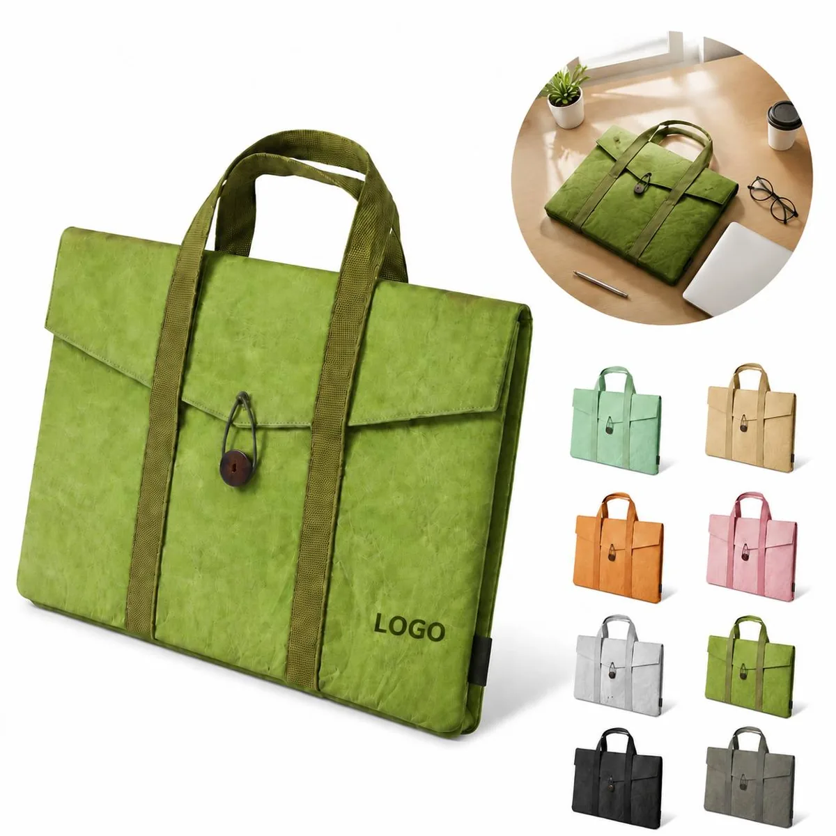 Washable Eco Friendly Paper Laptop Sleeve Bag with Felt