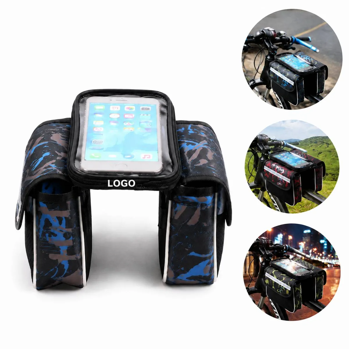Bike Handlebar Phone Bag with Touchscreen Window
