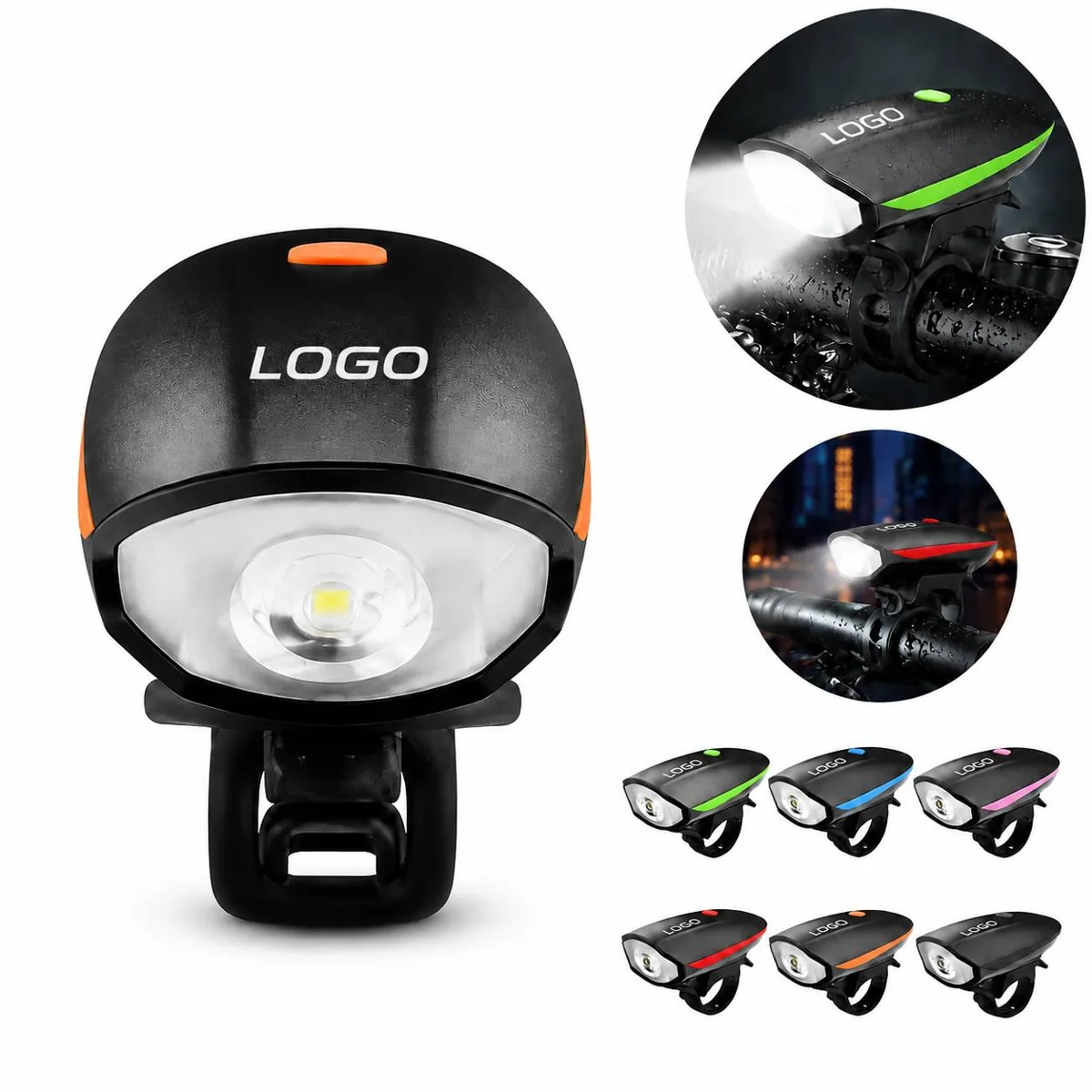 Bicycle Headlight Horn 2in1 USB Rechargeable LED Light Bell