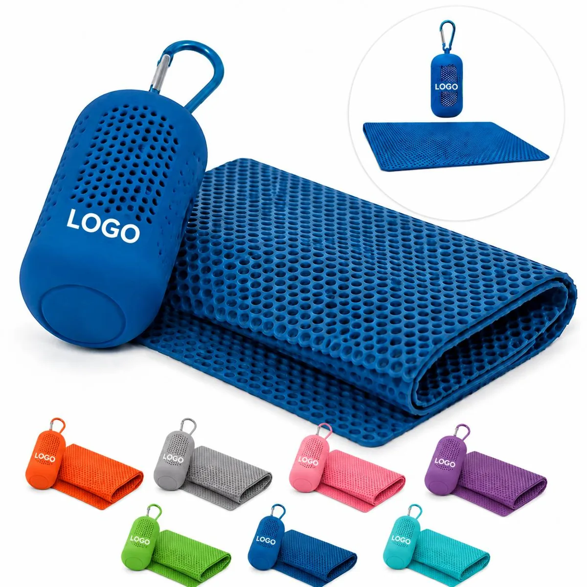 Cooling Towel Quick Dry Breathable Mesh with Silicone Shell