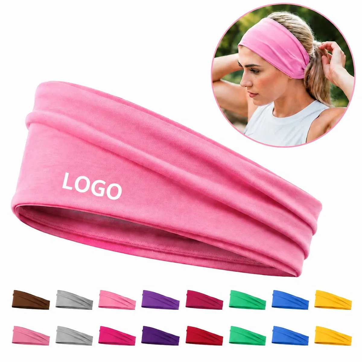 Men's Moisture-Wicking Sweatband Headband for Running Gym