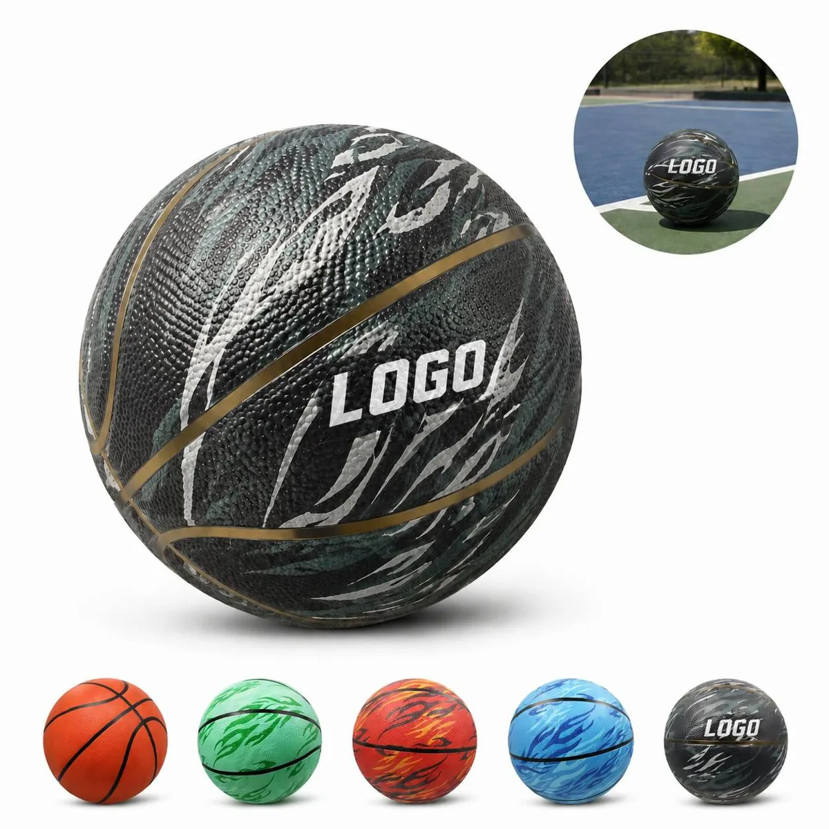 Custom Logo Butyl Rubber Basketball for Teams & Events