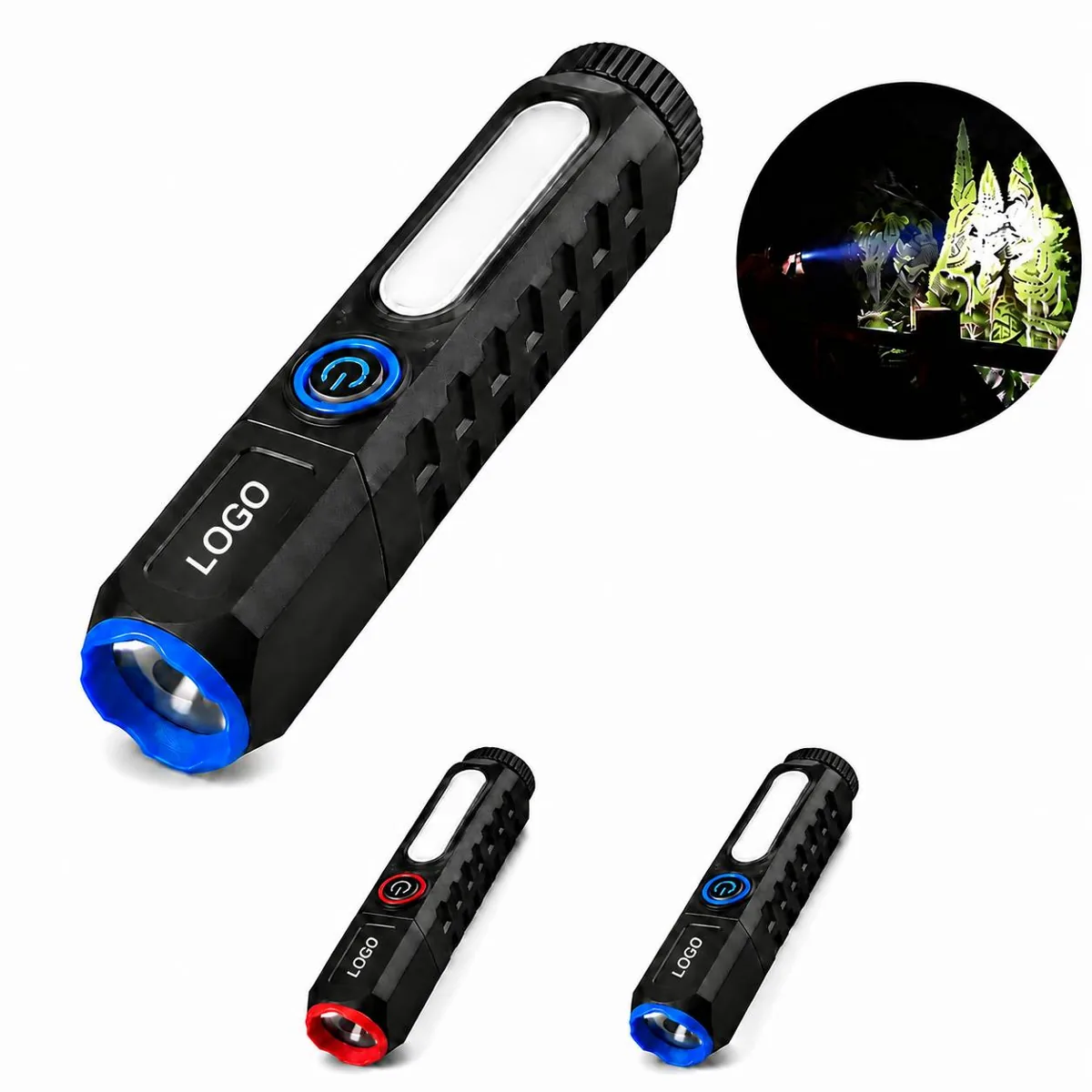 Magnetic Rechargeable LED Work Flashlight, Hands-Free