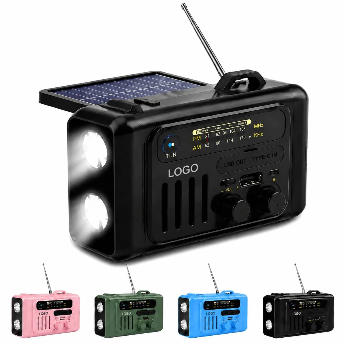 Emergency Solar Hand Crank Weather Radio 3000mAh Power Bank