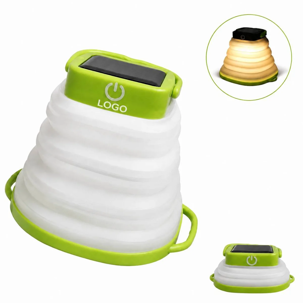 Compact Collapsible Solar Lantern with Candle Flicker Glow