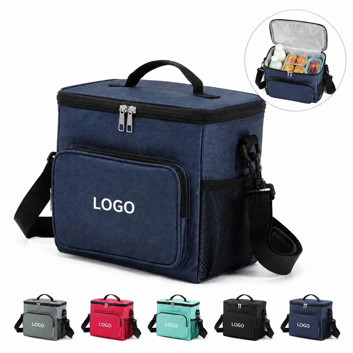 Insulated Cooler Tote Bag with Shoulder Strap