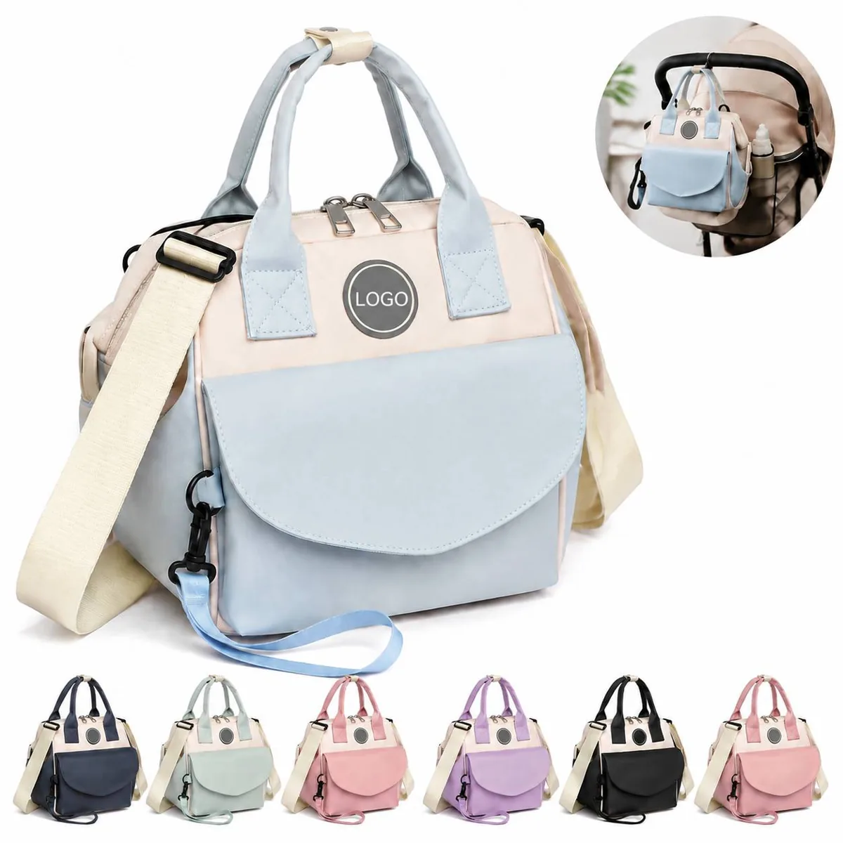 Waterproof Convertible Diaper Bag Backpack Tote