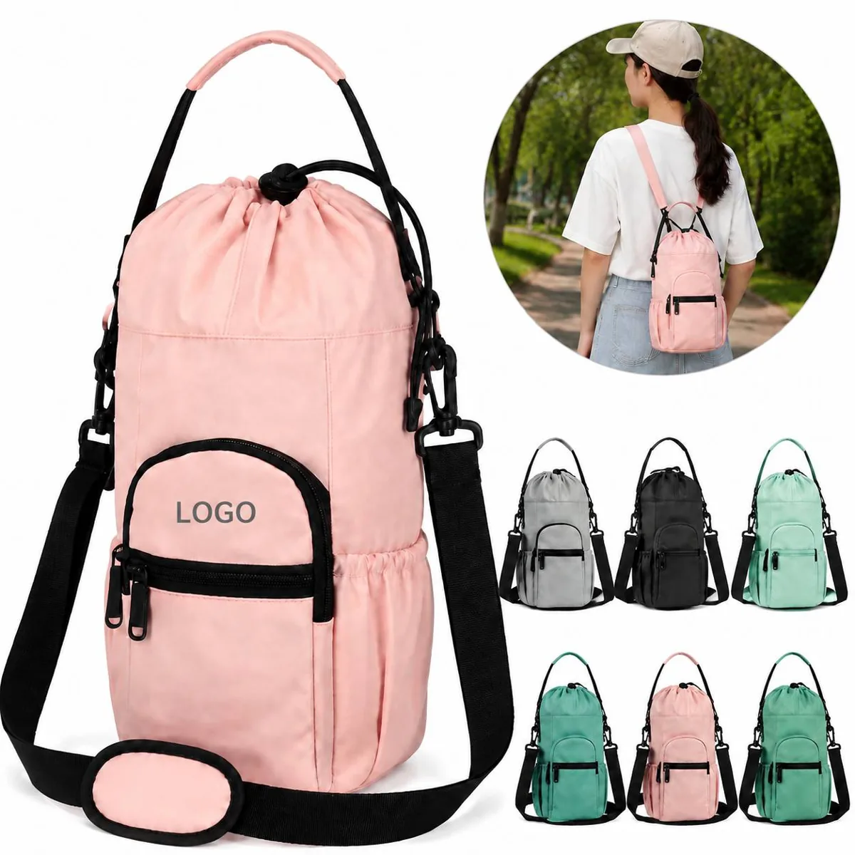 Insulated Water Bottle Carrier Bag with Thermal Lining