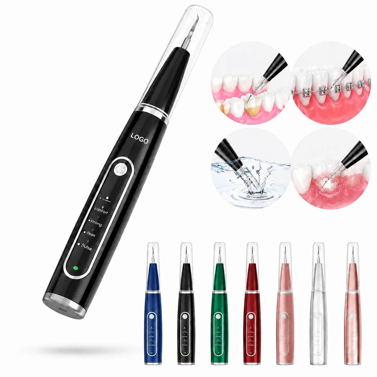 Ultrasonic Dental Tartar Scaler with LED Light, 5 Modes