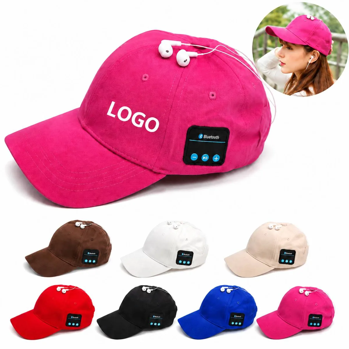 Wireless Stereo Speaker Cap, HD HIFI Sound, 6H Playtime