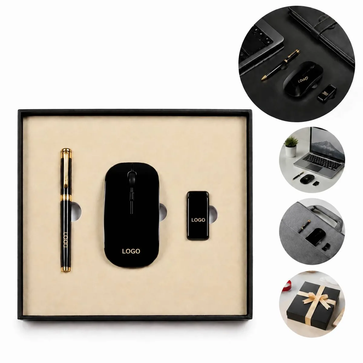 Executive Gift Set Wireless Mouse USB Flash Drive Pen