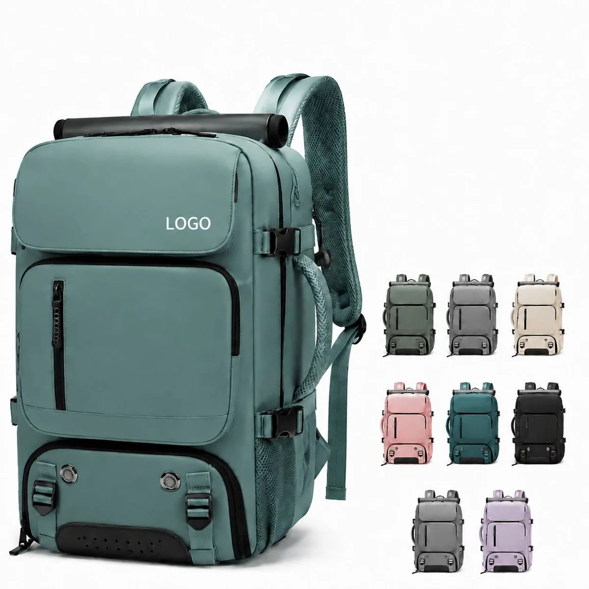 Waterproof Oxford 40L Travel Daypack with USB Port