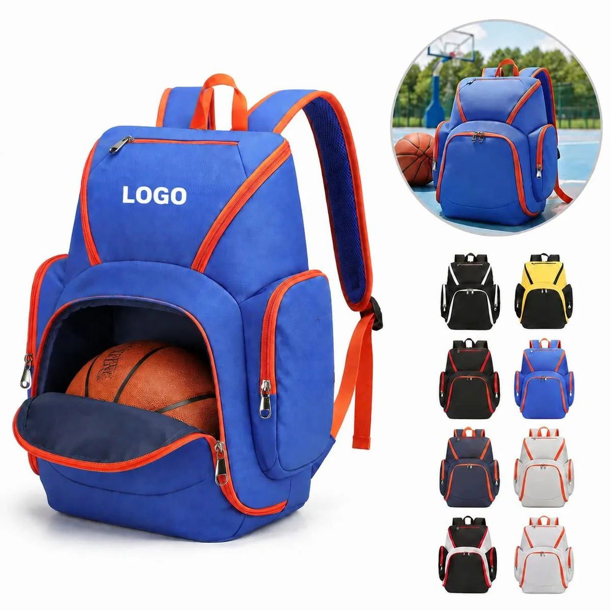 Waterproof Basketball Backpack with Ball Compartment Sport