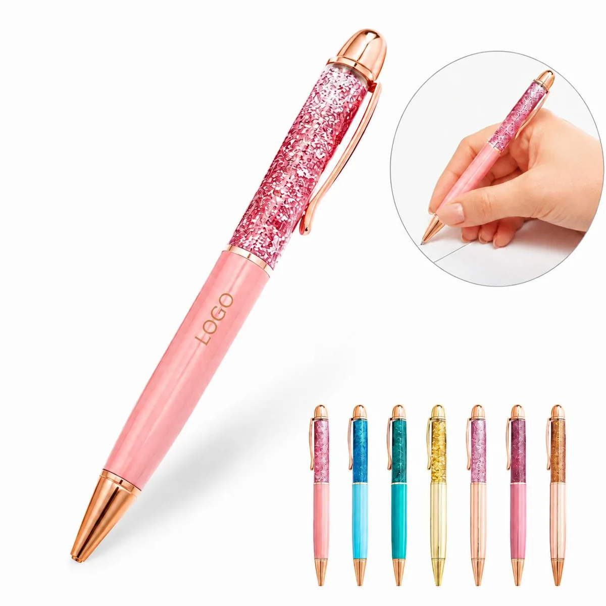 Engravable Rotating Bezel Ballpoint Pen Recyclable