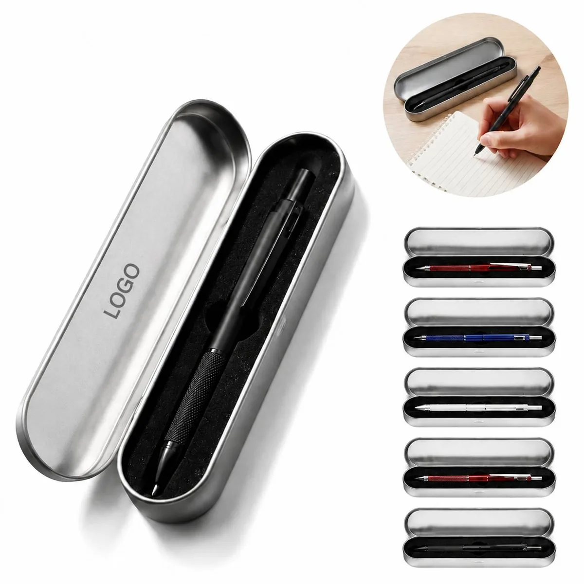 4 Color Gravity Metal Pen 0.5mm Retractable Multi-Color