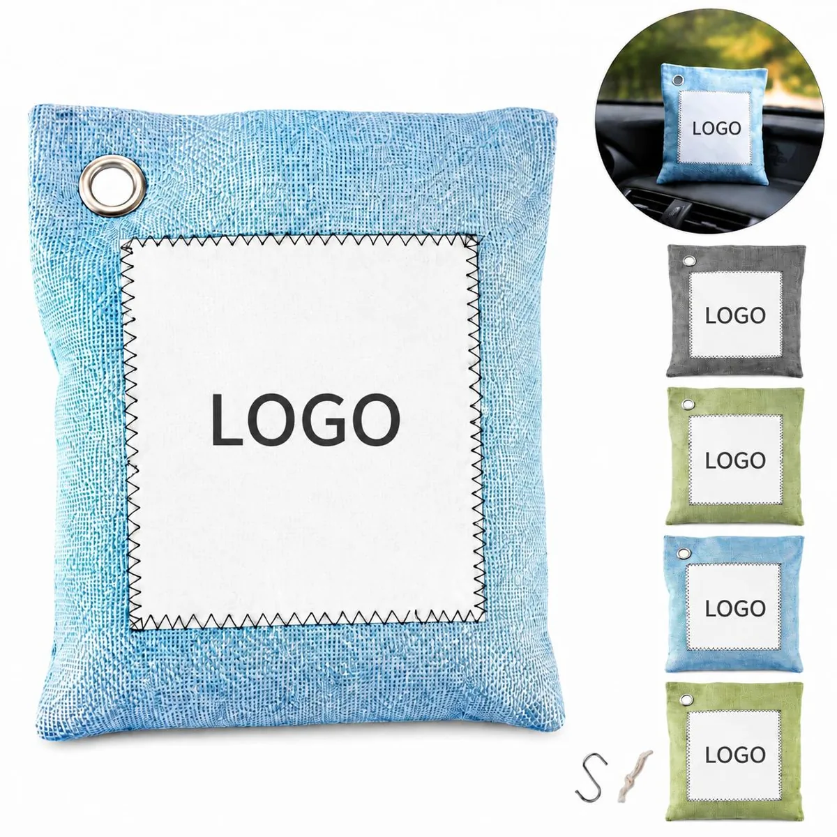 Custom Bamboo Charcoal Air Freshener Pouches for Eco Odor