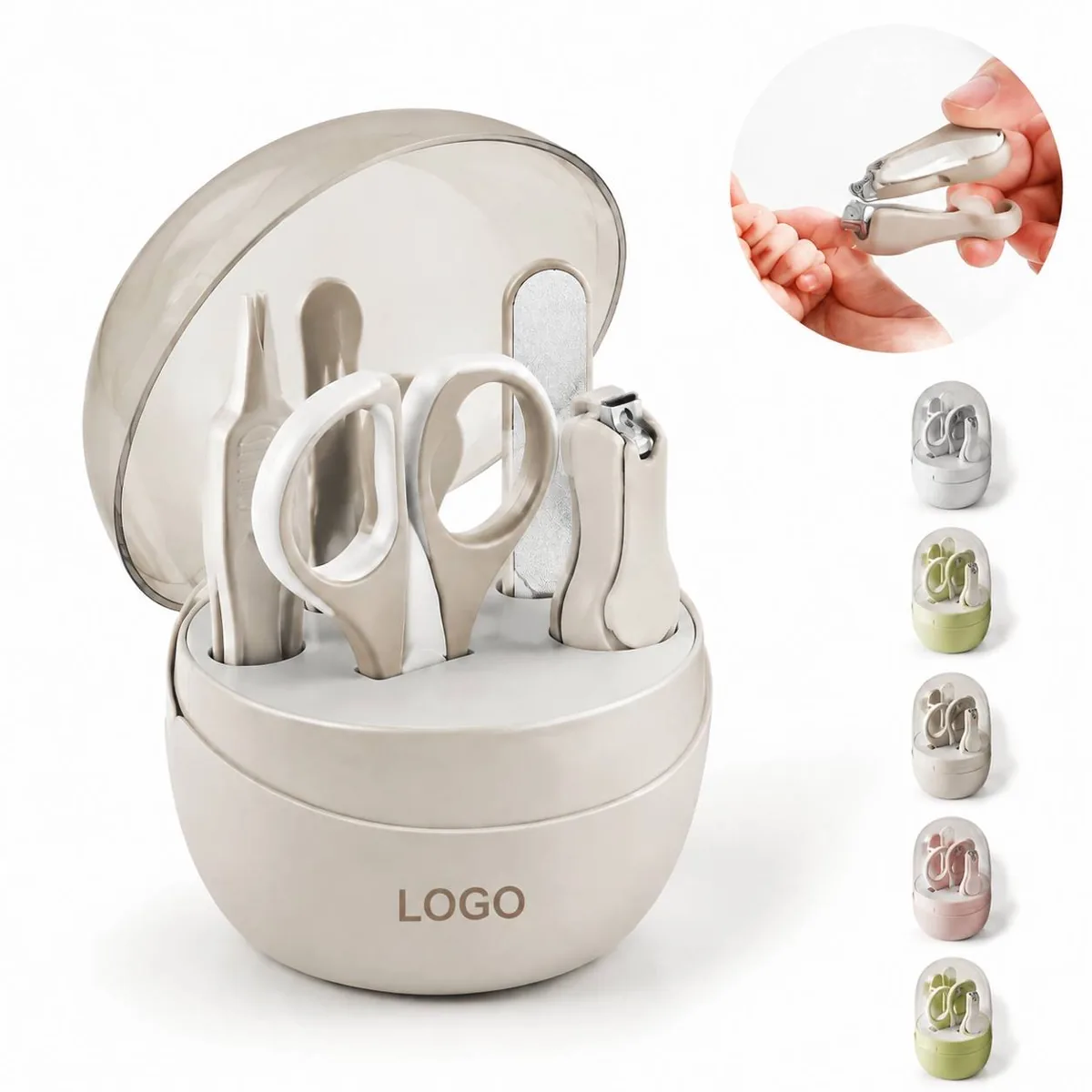 Infant Nail Care Set with Safe Rounded Edge Clippers
