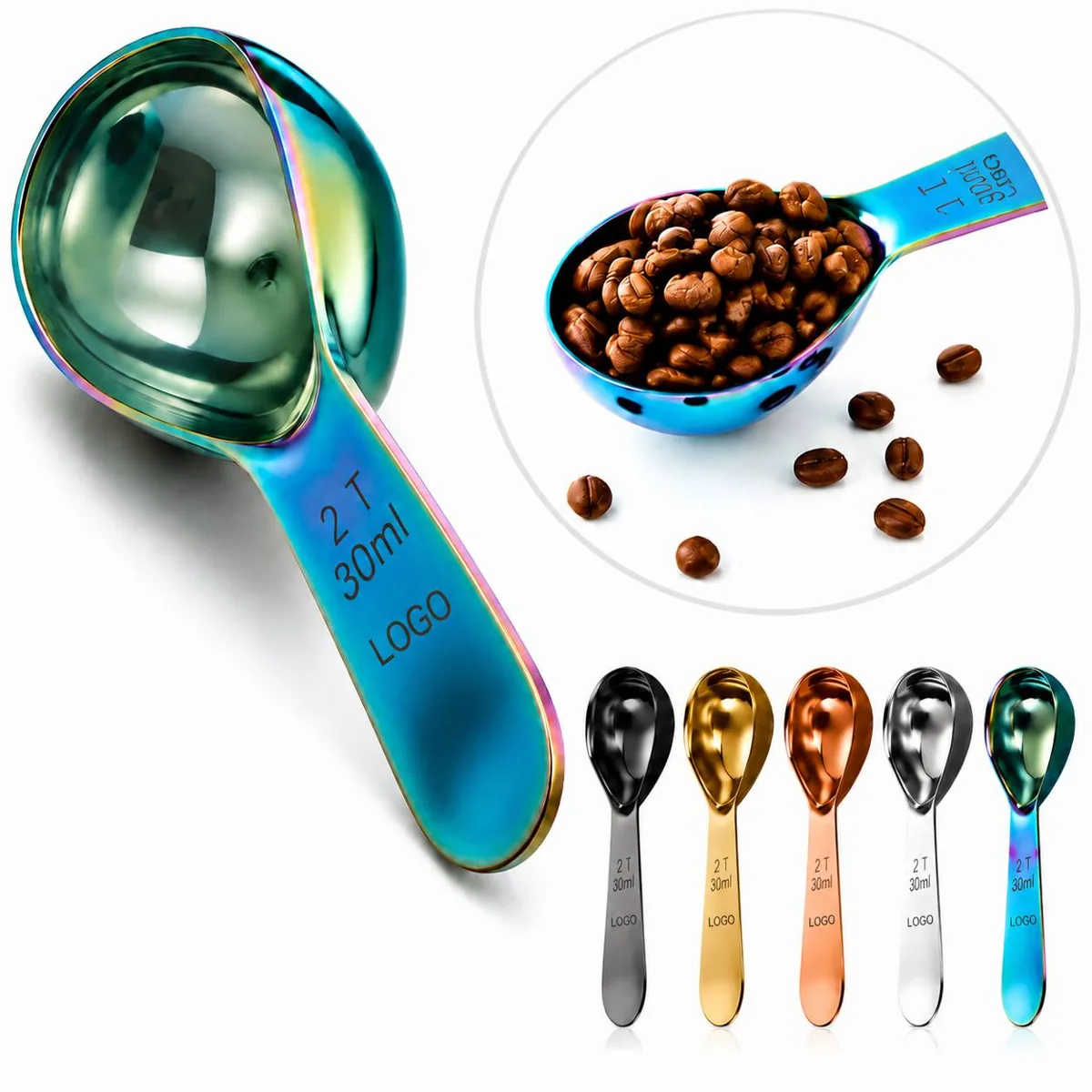 Personalized Stainless Steel Coffee Scoop with Laser