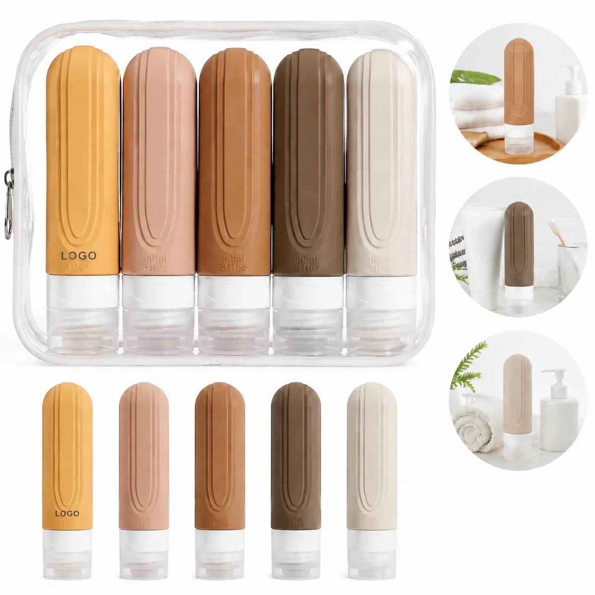 3 oz Leak Resistant Silicone Travel Containers